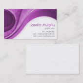 Abstrakte Kurven - lila Visitenkarte (Vorne/Hinten)