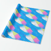 Abstrakte Kurven Minimalistisches Muster Geschenkpapier (Ungerollt)