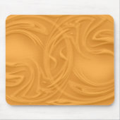 Abstrakte Kurven über orangefarbene Kunstwerke Mousepad (Vorne)
