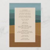 Abstrakte Küsten-Chic-Moderne Hochzeit Programm (Rückseite)
