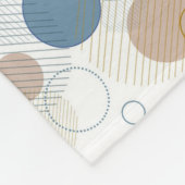 Abstrakte Küsten in Strandfarben Fleecedecke (Ecke)