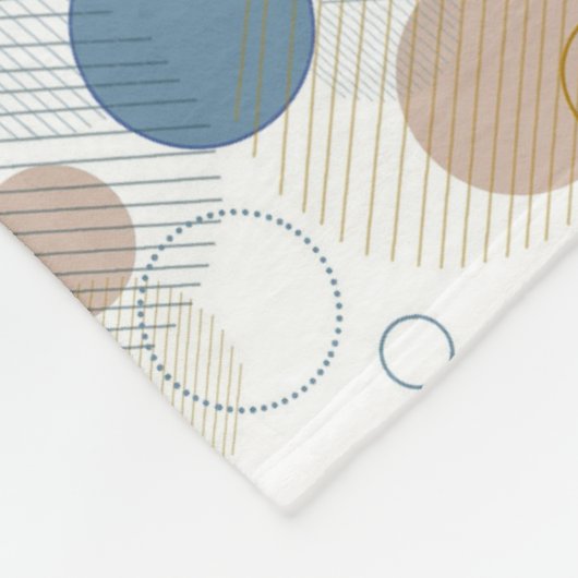 Abstrakte Küsten in Strandfarben Fleecedecke (Ecke)