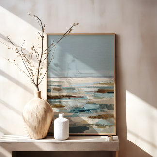 Abstrakte Küstenmalerei Leinwanddruck