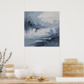 Abstrakte Küstennähe - Textured Ocean & Sky i Poster (Küche)