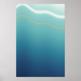Abstrakte Küstenozeanwellen-Wandkunst Poster