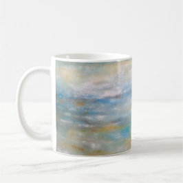 Abstrakte Küstenstrände Wolken Malerei Kaffeetasse