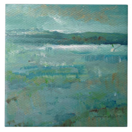 Abstrakte Küstenstrandmalerei Fliese