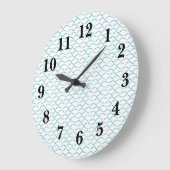 Abstrakte Küstenwaage Muster Große Uhr (Winkel)