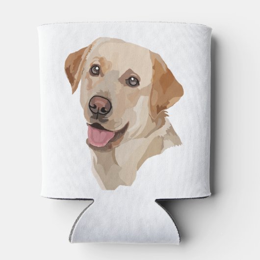 Abstrakte Labrador Art Dosenkühler (Rückseite)