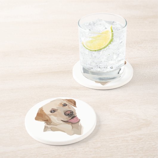 Abstrakte Labrador Art Getränkeuntersetzer (Seite)