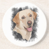 Abstrakte Labrador Art Getränkeuntersetzer (Vorne)
