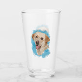 Abstrakte Labrador Art Glas (Rückseite)