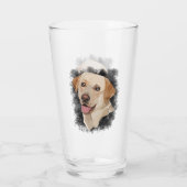 Abstrakte Labrador Art Glas (Rückseite)