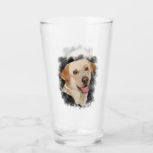 Abstrakte Labrador Art Glas (Vorderseite)