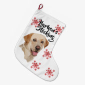 Abstrakte Labrador Art Großer Weihnachtsstrumpf (Vorderansicht (hängend))