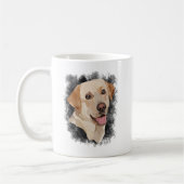 Abstrakte Labrador Art Kaffeetasse (Links)