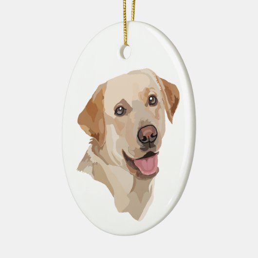 Abstrakte Labrador Art Keramik Ornament (Links)