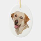 Abstrakte Labrador Art Keramik Ornament (Hinten)