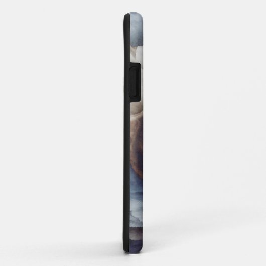 Abstrakte Lackgehäuse in Blau und Braun Case-Mate iPhone Hülle (Hinten/Rechts)