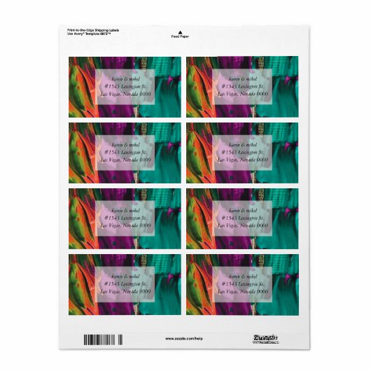 Abstrakte Lackierung - Acrylic Shipping Label (Vorne)