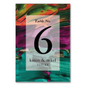 Abstrakte Lackierung Akryllisch Tischnummer (Vorderseite)