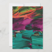 Abstrakte Lackierung - Einladung zur Hochzeit (Rückseite)