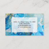 Abstrakte Lackierung mit Akrylpour - Ocean Foam Visitenkarte (Rückseite)