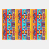 *ABSTRAKTE LADIES GIFT WRAP - 3 SHEETS SIND ENTHAL GESCHENKPAPIER SET (Vorderseite)