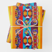 *ABSTRAKTE LADIES GIFT WRAP - 3 SHEETS SIND ENTHAL GESCHENKPAPIER SET (Beispiel)