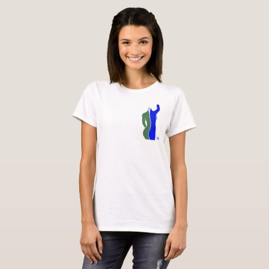 Abstrakte Lady - Earth Graphic T-Shirt (Vorne ganz)