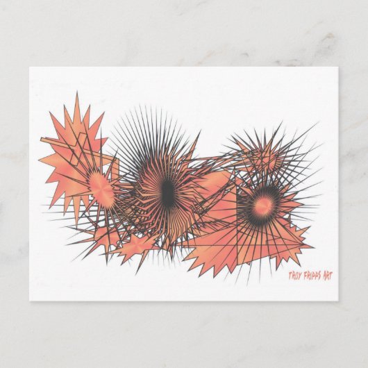 Abstrakte Lady Postcard beten Postkarte (Vorderseite)