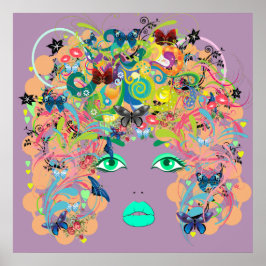 Abstrakte Lady Poster