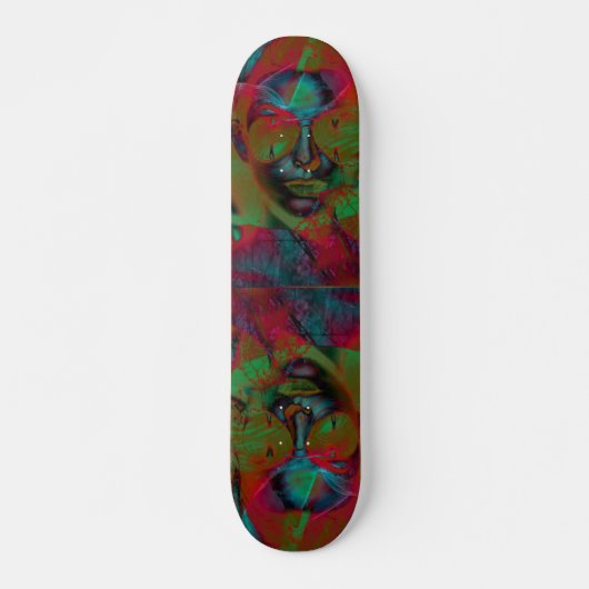 Abstrakte Lady Skateboard (Vorne)