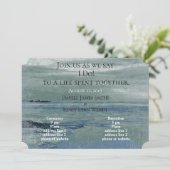 Abstrakte Lake Design-Einladung Einladung (Stehend Vorderseite)