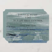 Abstrakte Lake Design-Einladung Einladung (Vorne/Hinten)