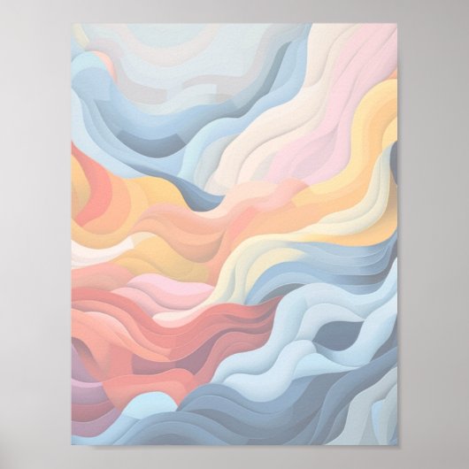 Abstrakte Landschaft 2 Poster (Vorne)