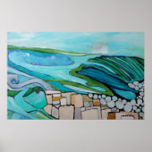 Abstrakte Landschaft am Meer Poster (Vorne)