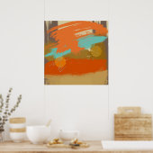 Abstrakte Landschaft Art Paint Circles Spheres Poster (Küche)