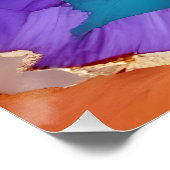 Abstrakte Landschaft Berge Tal Naturlandschaft Poster (Ecke)