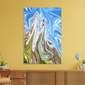 Abstrakte Landschaft | Beste Kunst Leinwanddruck (Insitu (Wohnzimmer))