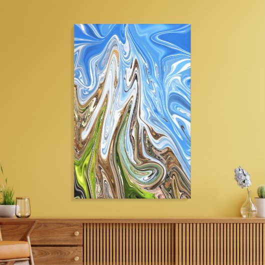 Abstrakte Landschaft | Beste Kunst Leinwanddruck (Insitu (Wohnzimmer))