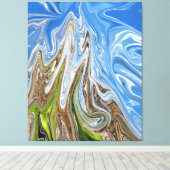 Abstrakte Landschaft | Beste Kunst Leinwanddruck (Insitu (Holzboden))