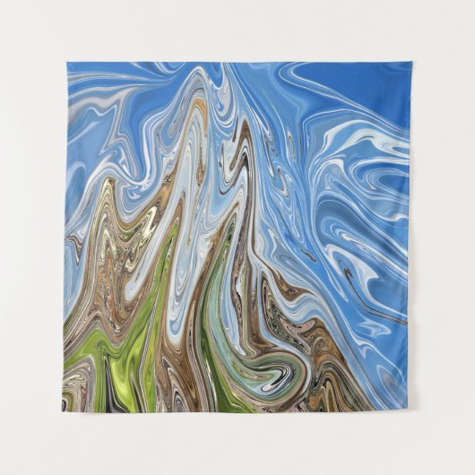 Abstrakte Landschaft | Beste Kunst Wandteppich (Vorderseite)