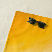 Abstrakte Landschaft Blau Gelb braun Strandtuch (Beispiel)