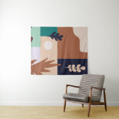 Abstrakte Landschaft Boho Wandteppich (Beispiel (Horizontal))