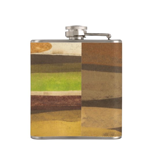 Abstrakte Landschaft der Erde Flachmann (Rückseite)