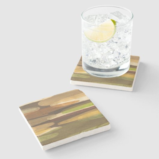 Abstrakte Landschaft der Erde Steinuntersetzer (Seitenansicht)