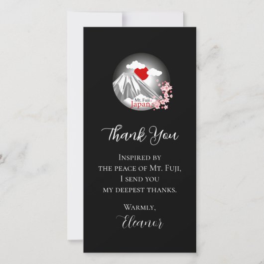 Abstrakte Landschaft des Fuji Dankeskarte (Vorderseite)