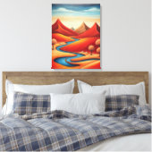 Abstrakte Landschaft des Gebirges Leinwanddruck (Insitu (Schlafzimmer))