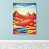 Abstrakte Landschaft des Gebirges Leinwanddruck (Insitu (Holzboden))